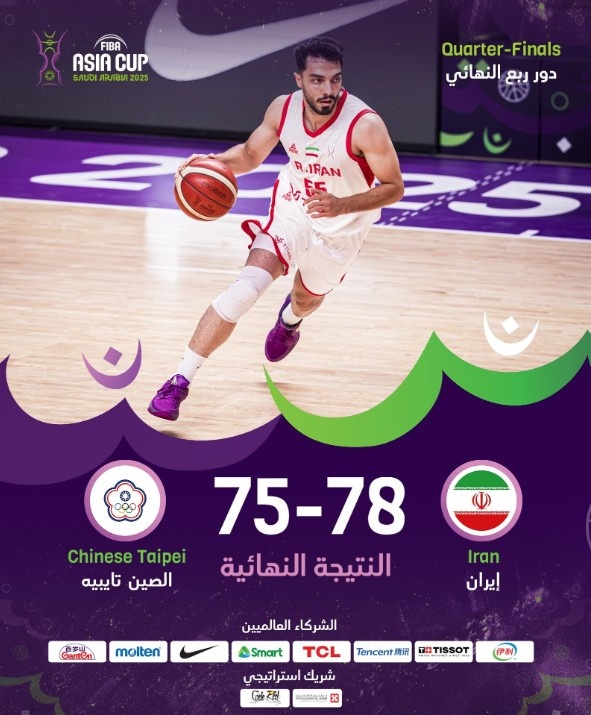 21分大逆转！伊朗险胜中国台北挺进四强 上半场三分一度16中3